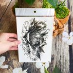 Hình xăm dán cá chép HB-100