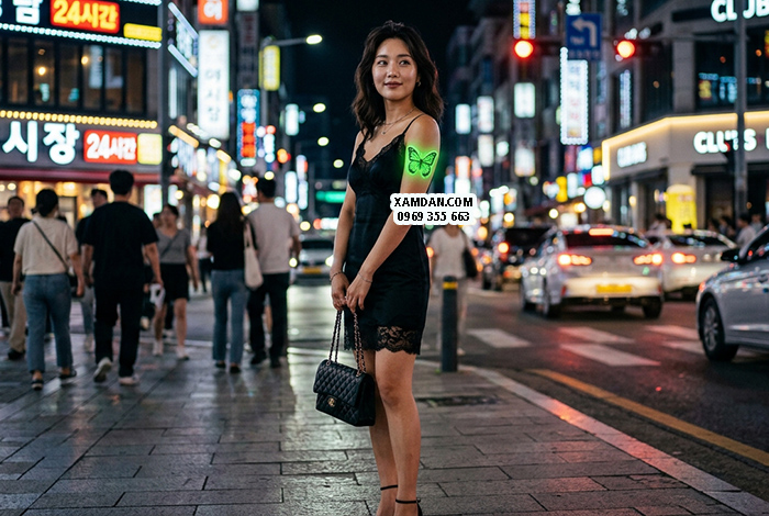 HÌNH XĂM DÁN DẠ QUANG - CON BƯỚM XINH
