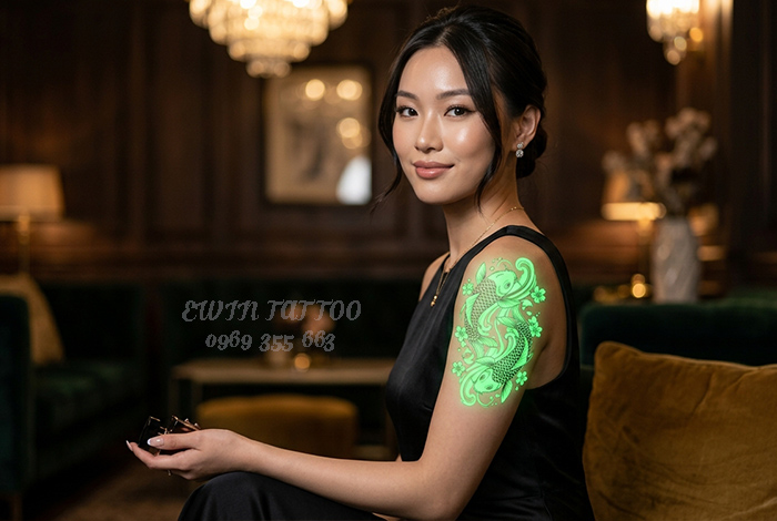 HÌNH XĂM DÁN DẠ QUANG - SONG NGƯ