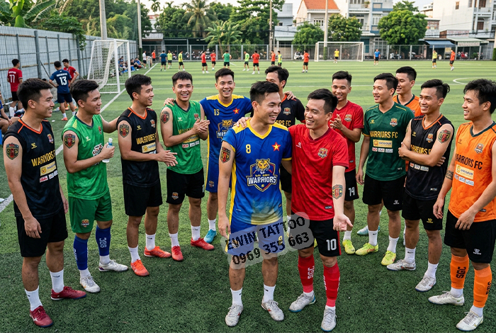 SẢN XUẤT HÌNH XĂM DÁN LOGO ĐỘI BÓNG THEO YÊU CẦU