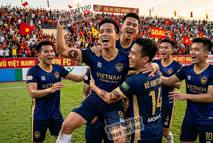 SẢN XUẤT HÌNH XĂM DÁN LOGO ĐỘI BÓNG THEO YÊU CẦU