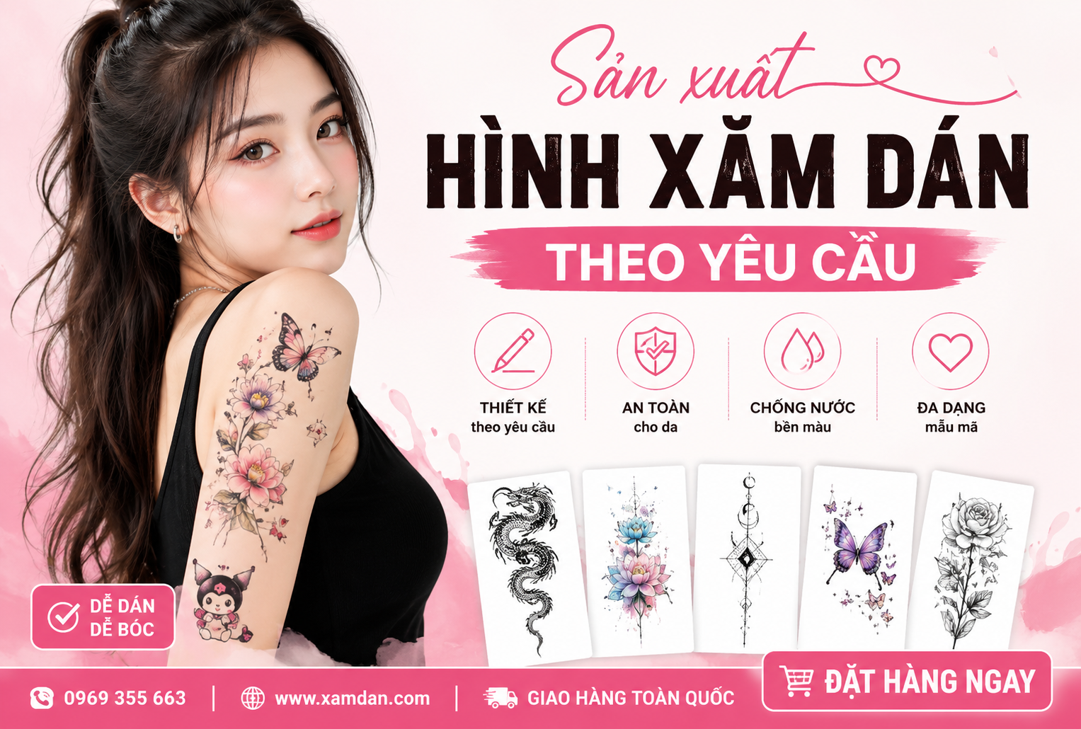 Hình Xăm Dán – Xu Hướng Thể Hiện Cá Tính An Toàn, Đẹp Và Tiện Lợi | EWIN TATTOO