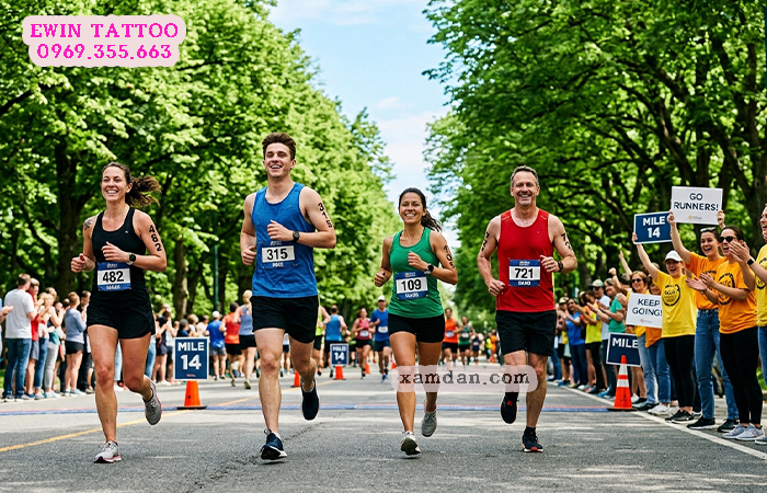 Hình xăm dán chạy bộ có số báo danh – Giải pháp hiện đại dành cho runner và ban tổ chức sự kiện