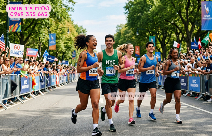 Hình xăm dán chạy bộ có số báo danh – Giải pháp hiện đại dành cho runner và ban tổ chức sự kiện