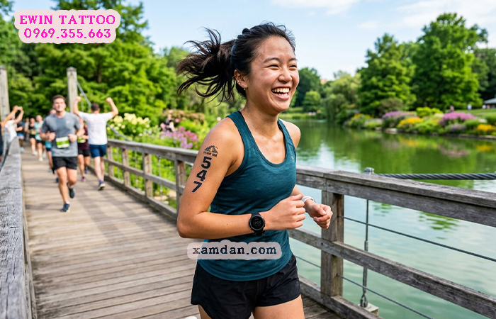 Hình xăm dán chạy bộ có số báo danh – Giải pháp hiện đại dành cho runner và ban tổ chức sự kiện