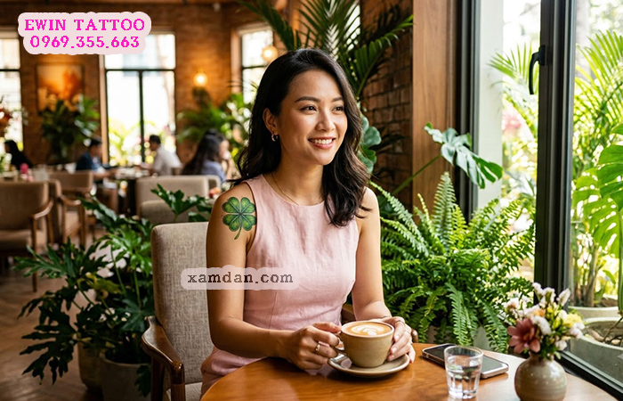 Ý nghĩa hình xăm cỏ bốn lá – Biểu tượng của may mắn, hy vọng và hạnh phúc