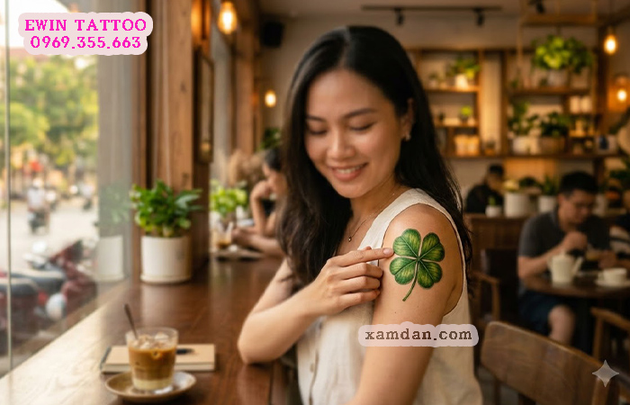 Ý nghĩa hình xăm cỏ bốn lá – Biểu tượng của may mắn, hy vọng và hạnh phúc