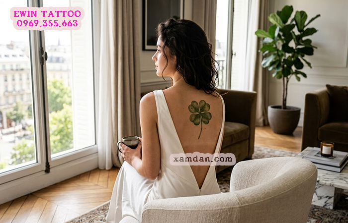 Ý nghĩa hình xăm cỏ bốn lá – Biểu tượng của may mắn, hy vọng và hạnh phúc