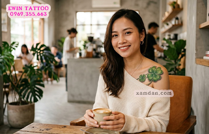 Ý nghĩa hình xăm cỏ bốn lá – Biểu tượng của may mắn, hy vọng và hạnh phúc