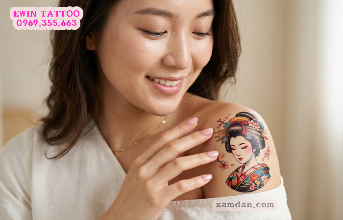 Ý nghĩa hình xăm Geisha – Biểu tượng của vẻ đẹp, nghệ thuật và sức mạnh nội tâm