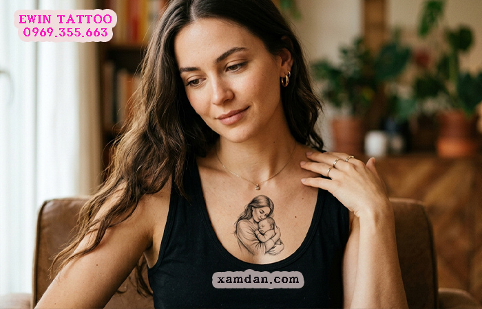 Hình Xăm Dán Mẹ Con – Lưu Giữ Tình Mẫu Tử Thiêng Liêng Bằng Những Thiết Kế Đầy Ý Nghĩa