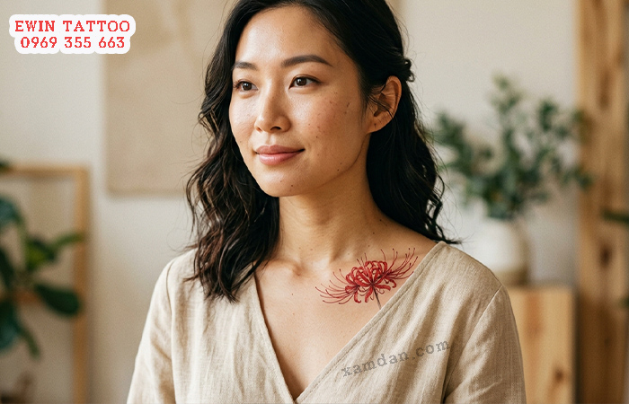 Ý Nghĩa Hình Xăm Hoa Bỉ Ngạn – Biểu Tượng Của Luân Hồi, Tình Yêu Dang Dở Và Sự Tái Sinh
