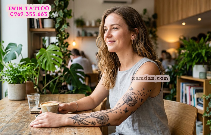 Ý nghĩa hình xăm hoa bồ công anh – Biểu tượng của tự do, hy vọng và những ước mơ
