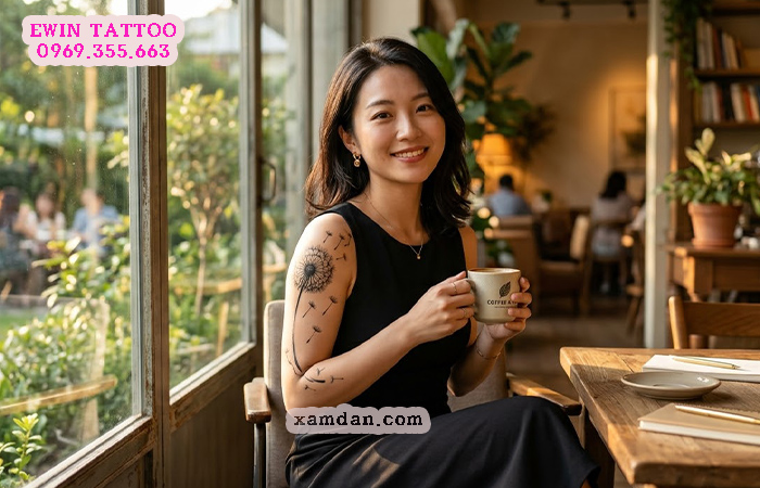 Ý nghĩa hình xăm hoa bồ công anh – Biểu tượng của tự do, hy vọng và những ước mơ