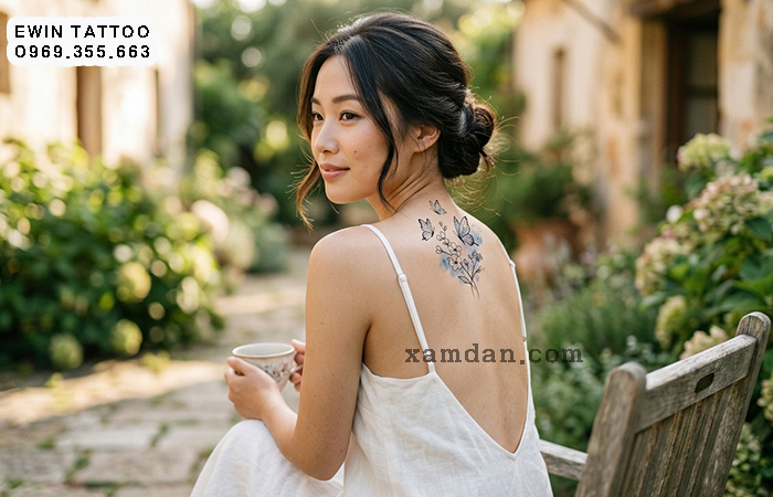Ý nghĩa hình xăm hoa bướm cho nữ – Biểu tượng của vẻ đẹp, sự tự do và những khởi đầu mới
