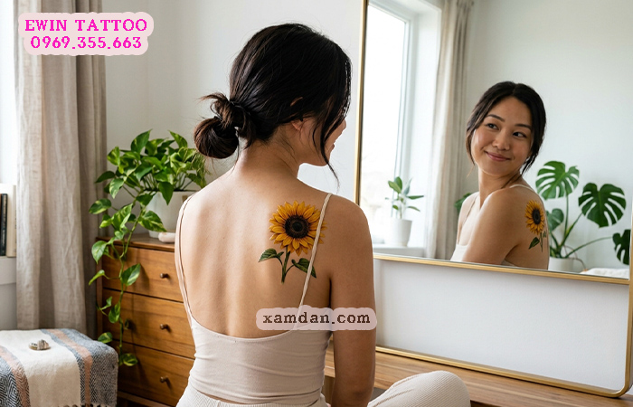 Ý Nghĩa Hình Xăm Hoa Hướng Dương – Biểu Tượng Của Hy Vọng, Niềm Tin Và Năng Lượng Tích Cực