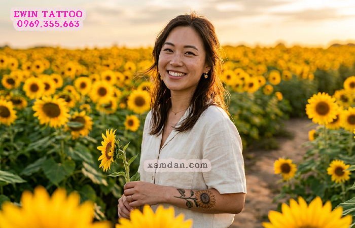 Ý Nghĩa Hình Xăm Hoa Hướng Dương – Biểu Tượng Của Hy Vọng, Niềm Tin Và Năng Lượng Tích Cực