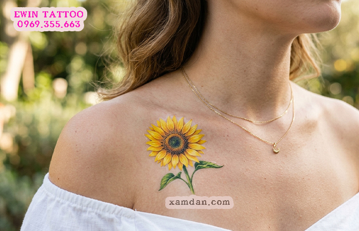 Ý Nghĩa Hình Xăm Hoa Hướng Dương – Biểu Tượng Của Hy Vọng, Niềm Tin Và Năng Lượng Tích Cực