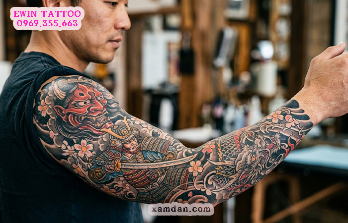 Ý nghĩa hình xăm Samurai – Biểu tượng của lòng trung thành, danh dự và tinh thần bất khuất
