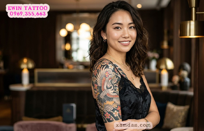 Ý nghĩa hình xăm chim hạc – Biểu tượng của trường thọ, thanh cao và may mắn
