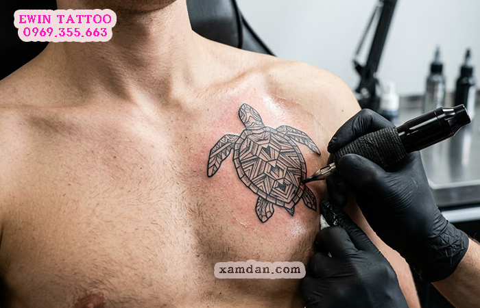 Ý nghĩa hình xăm rùa – Biểu tượng của sự trường thọ, bình an và bền vững