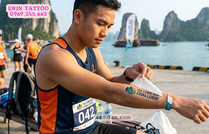 Xamdan.com sản xuất hình xăm dán cho sự kiện thể thao Ha Long Bay Challenge