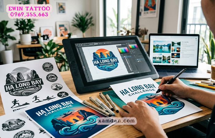 Xamdan.com sản xuất hình xăm dán cho sự kiện thể thao Ha Long Bay Challenge