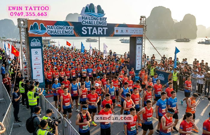 Xamdan.com sản xuất hình xăm dán cho sự kiện thể thao Ha Long Bay Challenge