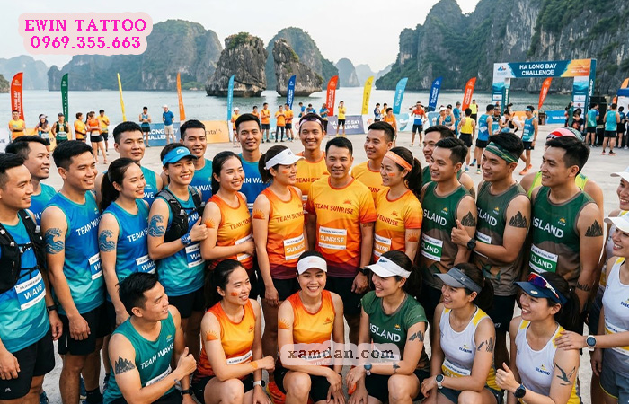 Xamdan.com sản xuất hình xăm dán cho sự kiện thể thao Ha Long Bay Challenge