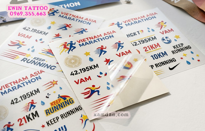 Xamdan.com sản xuất hình xăm dán cho Vietnam Asia Marathon