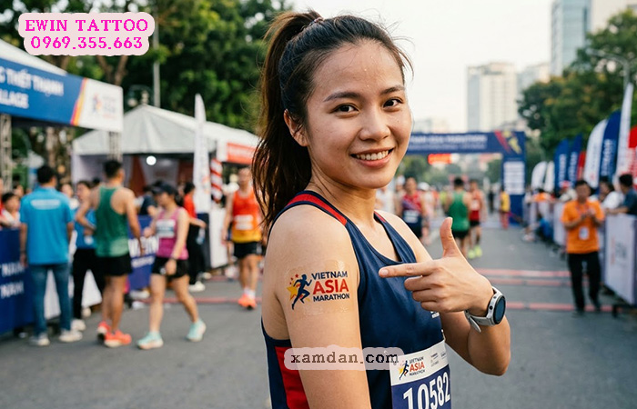 Xamdan.com sản xuất hình xăm dán cho Vietnam Asia Marathon