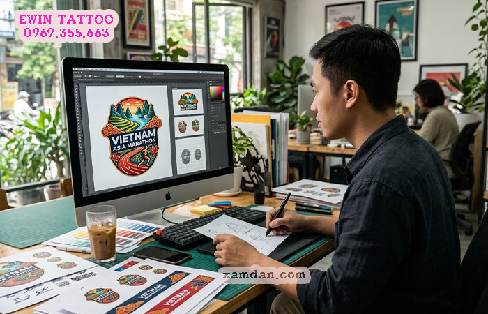 Xamdan.com sản xuất hình xăm dán cho Vietnam Asia Marathon