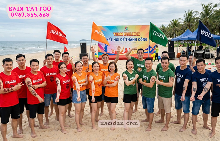 Dragon Team Building 2026 – In hình xăm dán cho chương trình team building doanh nghiệp