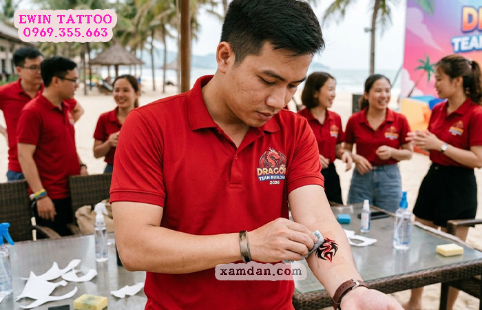 Dragon Team Building 2026 – In hình xăm dán cho chương trình team building doanh nghiệp